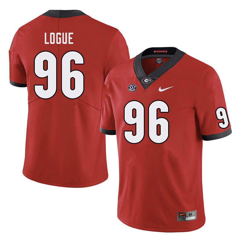 Men #96 Zion Logue Georgia Bulldogs College Football Jerseys Sale-Red - Click Image to Close